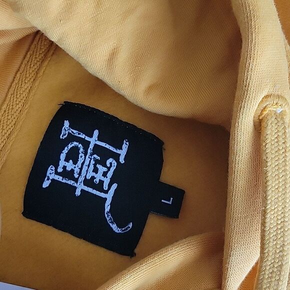 $125 NEW L ED HARDY BLACK CAT TATTOO STREETWEAR GOLD HOODIE SWEATSHIRT LARGE NWT - Picture 12 of 12